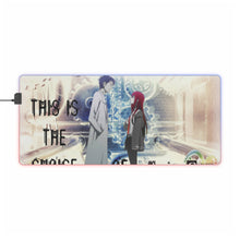 Load image into Gallery viewer, Makise Kurisu & Rintarou Okabe RGB LED Mouse Pad (Desk Mat)
