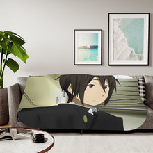 Load image into Gallery viewer, Masashi Tohgaito Face Sherpa Blanket