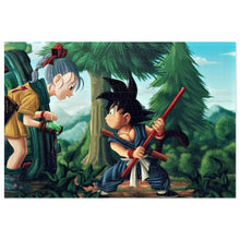 Load image into Gallery viewer, Bulma and Goku Jigsaw Puzzle