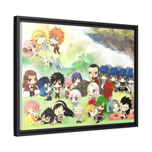 Load image into Gallery viewer, Fairy Tail Natsu Dragneel, Erza Scarlet, Lucy Heartfilia, Happy, Wendy Marvell Canvas Framed Art Print