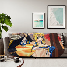 Load image into Gallery viewer, Fairy Tail Natsu Dragneel, Lucy Heartfilia Sherpa Blanket