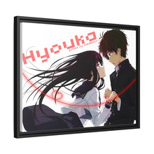 Load image into Gallery viewer, Eru Chitanda And Hōtarō Orekiholding hands together Canvas Framed Art Print