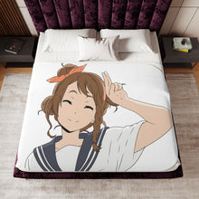 Load image into Gallery viewer, Misaki Sawakiguchi Smile Sherpa Blanket