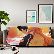 Load image into Gallery viewer, Kirito and Asuna Sherpa Blanket