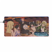 Load image into Gallery viewer, Is It Wrong to Try to Pick Up Girls in a Dungeon? Bell Cranel, Hestia, Liliruca Arde, Welf Crozzo RGB LED Mouse Pad (Desk Mat)