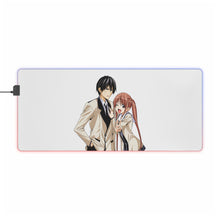 Load image into Gallery viewer, Aho Girl Yoshiko Hanabatake, Akuru Akutsu RGB LED Mouse Pad (Desk Mat)