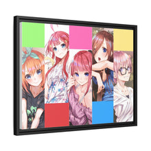 Load image into Gallery viewer, The Quintessential Quintuplets Miku Nakano, Itsuki Nakano, Nino Nakano, Yotsuba Nakano, Ichika Nakano Canvas Framed Art Print