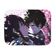 Load image into Gallery viewer, Eru Chitanda And Hōtarō Oreki Face Sherpa Blanket