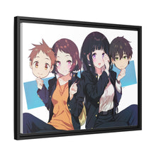 Load image into Gallery viewer, Hyouka Eru Chitanda, Satoshi Fukube, Mayaka Ibara Canvas Framed Art Print