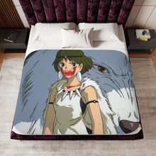 Load image into Gallery viewer, Anime Princess Mononoke Sherpa Blanket
