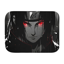 Load image into Gallery viewer, Itachi Uchiha Manga Style Sherpa Blanket