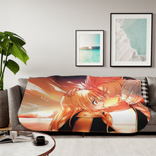 Load image into Gallery viewer, Natsu and Lucy (Fairy Tail) Sherpa Blanket