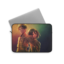 Load image into Gallery viewer, Eren Yeager and Mikasa Ackerman Laptop Sleeve