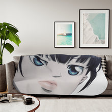 Load image into Gallery viewer, Yayoi Kunizuka Face Sherpa Blanket