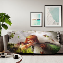 Load image into Gallery viewer, Princess Mononoke Sherpa Blanket