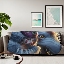 Load image into Gallery viewer, Princess Mononoke Sherpa Blanket