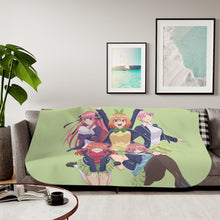 Load image into Gallery viewer, The Quintessential Quintuplets Miku Nakano, Itsuki Nakano, Nino Nakano, Yotsuba Nakano, Ichika Nakano Sherpa Blanket