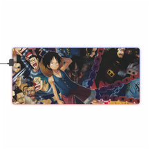Load image into Gallery viewer, One Piece Monkey D. Luffy, Jinbe RGB LED Mouse Pad (Desk Mat)
