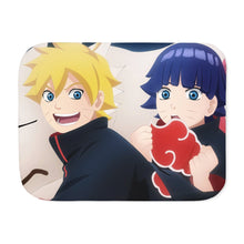 Load image into Gallery viewer, Boruto, Himawari & Akamaru Sherpa Blanket