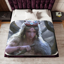 Load image into Gallery viewer, Princess Mononoke Sherpa Blanket
