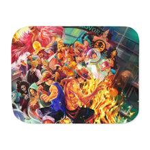 Load image into Gallery viewer, One Piece Monkey D. Luffy, Roronoa Zoro, Sanji, Nico Robin, Tony Tony Chopper Sherpa Blanket