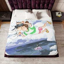 Load image into Gallery viewer, Anime Spirited Away Sherpa Blanket