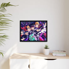Load image into Gallery viewer, Mob Psycho 100 Arataka Reigen, Shigeo Kageyama, Ritsu Kageyama Canvas Framed Art Print