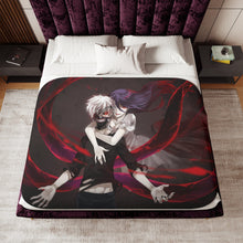 Load image into Gallery viewer, Tokyo Ghoul Ken Kaneki, Rize Kamishiro Sherpa Blanket