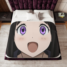 Load image into Gallery viewer, Eru Chitanda Smiling face Sherpa Blanket