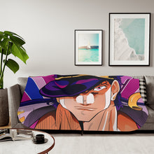 Load image into Gallery viewer, Jotaro Kujo Sherpa Blanket