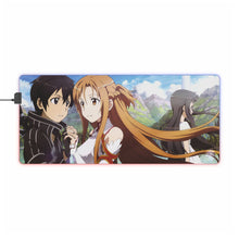 Load image into Gallery viewer, Kirito, Asuna and Yui RGB LED Mouse Pad (Desk Mat)