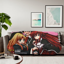 Load image into Gallery viewer, High School DxD Rias Gremory, Issei Hyoudou, Asia Argento Sherpa Blanket