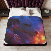 Load image into Gallery viewer, Princess Mononoke Sherpa Blanket