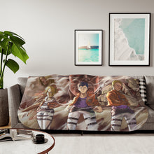 Load image into Gallery viewer, Anime Attack On Titan Sherpa Blanket