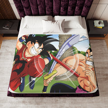 Load image into Gallery viewer, Goku vs Mercenary Tao Sherpa Blanket