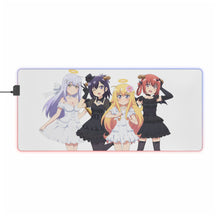 Load image into Gallery viewer, Gabriel DropOut Satanichia Kurumizawa Mcdowell, Gabriel Tenma White, Vignette Tsukinose April, Raphiel Shiraha Ainsworth RGB LED Mouse Pad (Desk Mat)