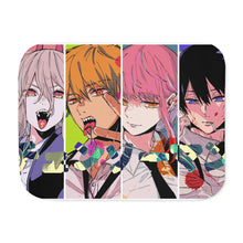 Load image into Gallery viewer, Anime Chainsaw Man Sherpa Blanket
