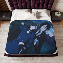 Load image into Gallery viewer, Black Butler Sherpa Blanket