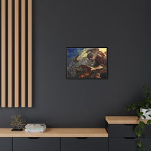 Load image into Gallery viewer, Mikasa Fighting With Armored Titan Canvas Framed Art Print