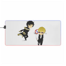 Load image into Gallery viewer, Durarara!! Izaya Orihara, Shizuo Heiwajima RGB LED Mouse Pad (Desk Mat)