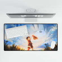 Load image into Gallery viewer, One piece (Young and older Monkey D Luffy) Mouse Pad (Desk Mat)