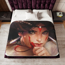 Load image into Gallery viewer, Princess Mononoke Sherpa Blanket