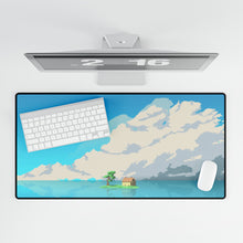 Load image into Gallery viewer, Pixel art house on a small island Mouse Pad (Desk Mat)
