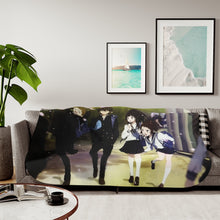 Load image into Gallery viewer, Hyouka Eru Chitanda, Satoshi Fukube, Mayaka Ibara Sherpa Blanket