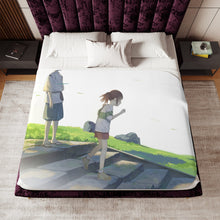 Load image into Gallery viewer, Anime Spirited Away Sherpa Blanket