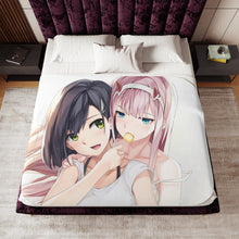 Load image into Gallery viewer, Zero Two and Ichigo Sherpa Blanket