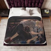 Load image into Gallery viewer, Anime Chainsaw Man Sherpa Blanket