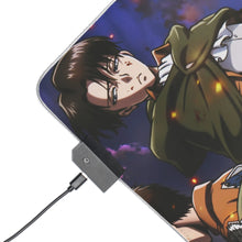 Load image into Gallery viewer, Eren Yeager and Levi Ackerman RGB LED Mouse Pad (Desk Mat)