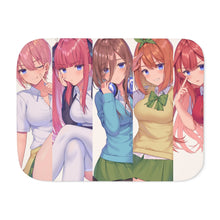 Load image into Gallery viewer, The Quintessential Quintuplets Miku Nakano, Itsuki Nakano, Nino Nakano, Yotsuba Nakano, Ichika Nakano Sherpa Blanket