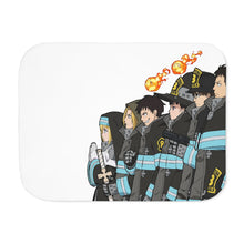 Load image into Gallery viewer, Fire Force Shinra Kusakabe, Iris, Arthur Boyle, Maki Oze, Akitaru Oubi Sherpa Blanket